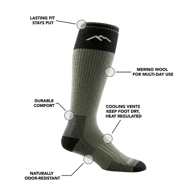 Darn Tough Hunter OTC Forest M Heavyweight Full Cusion, Herre 