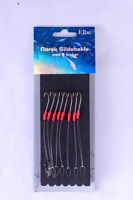 Elbe Norsk sildehekle m/8 stk kroker Grym sillhäckla 