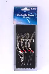 Elbe Storhekle Frøya m/4 stk kroker Grym allround häckla