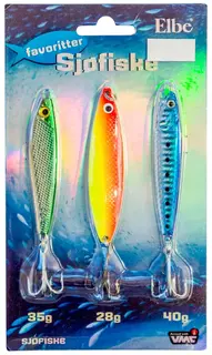 Elbe Sj&#246;fiske-favoriter 3pack Prisv&#228;rt skeddragskit