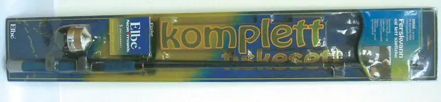 Elbe Junior fiskesett - Blå Fiske sett til barn med fiskehefte 