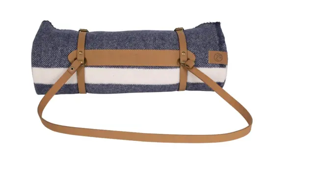 Espegard Ullpledd Blå 100% ull 