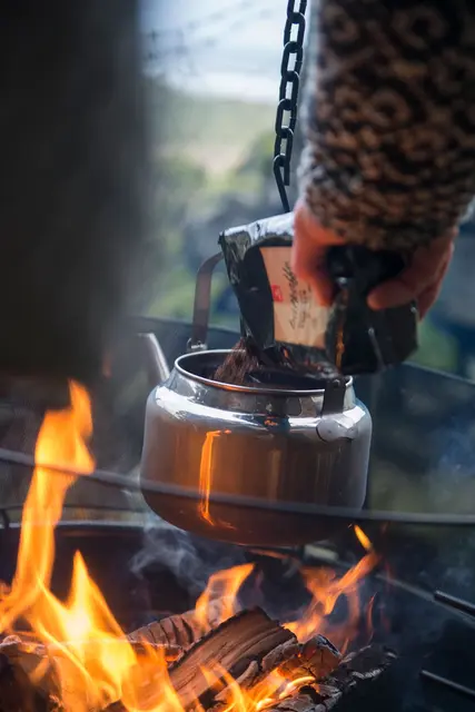 Espegard kaffekanna på 6,1L kaffekannan gjord för eld och eldpanna 