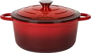 Espegard Gjutj&#228;rnsgryta R&#246;d emalj f&#246;r eld och induktion
