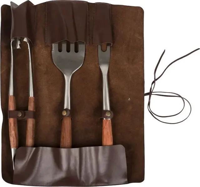 Espegard Grillsett 3 delar med skinnetui 