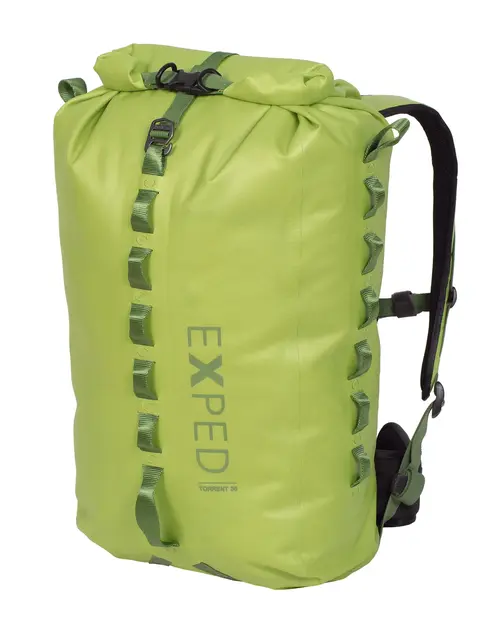 Exped Torrent 30 L Lime Solid, vattentät ryggsäck 