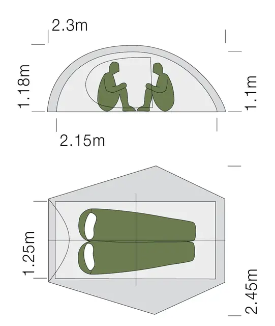 Exped Mira II HL Supersmidigt tvåmanna tält 