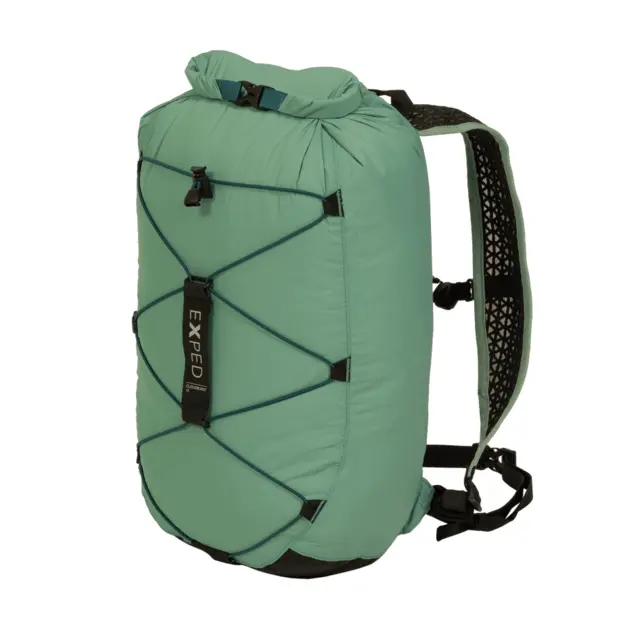 Exped Cloudburst 15 L Sage Ultralätt och vattentät rolltop ryggsäck 
