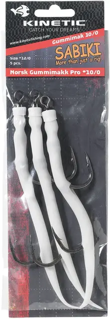 Kinetic Norsk Gummimakk Pro Green #10/0 Perfekt för havsfiske 