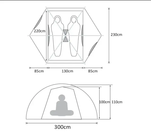 Fauna F2 Dome Grön iglootält för 2 personer 