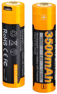 Fenix 18650 Batteri 3500 mAh USB Laddas med micro-USB