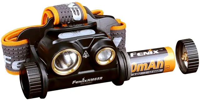 Fenix HM65R hodelykt Sort Kraftig lykt med 1400 lumen 