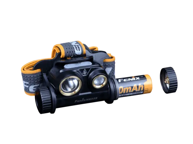 Fenix HM65R hodelykt Sort Kraftig lykt med 1400 lumen 