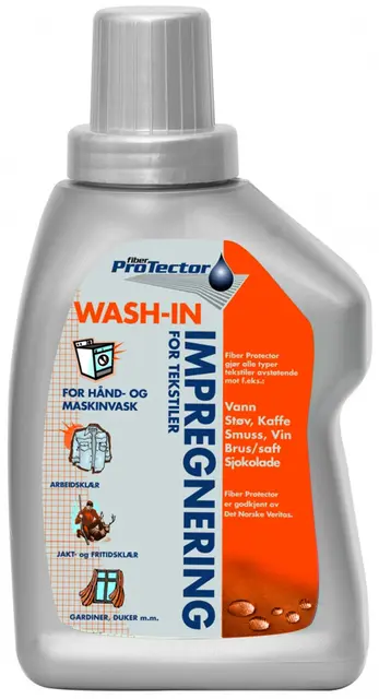 Fiber ProTector Wash-in 500ml. Impregnering for alle typer tekstiler 