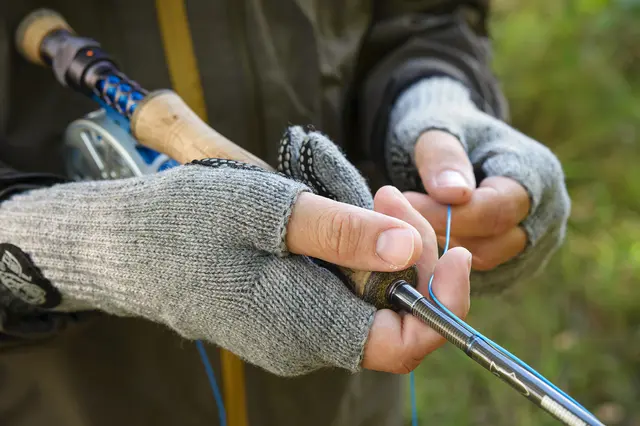 Fish Monkey Bauers Grandma Twofinger L/X Tvåfingrar yllehandskar L/XL 
