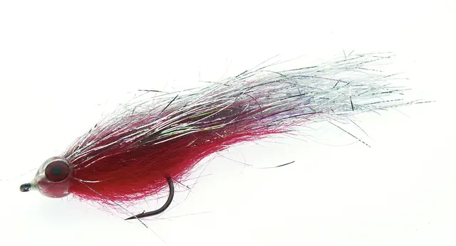 Fishmadman Pike Fly Single Hook 5/0 Silver and Red 