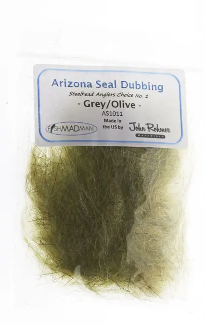 FishMadMan Arizona Seal Grey Olive Dubbing 
