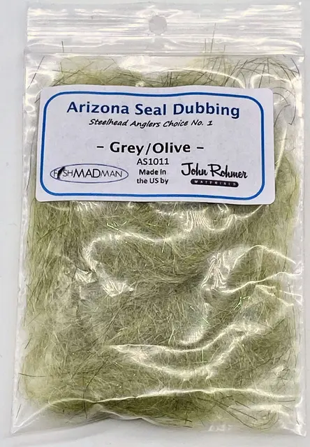 FishMadMan Arizona Seal Grey Olive Dubbing 