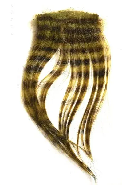 Sunray Zebra Goat - Olive/Black Flugbindningsmaterial 