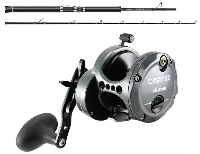 Okuma Cortez Black CZ10 - 30-50lbs Fiskeset med spö och rulle 