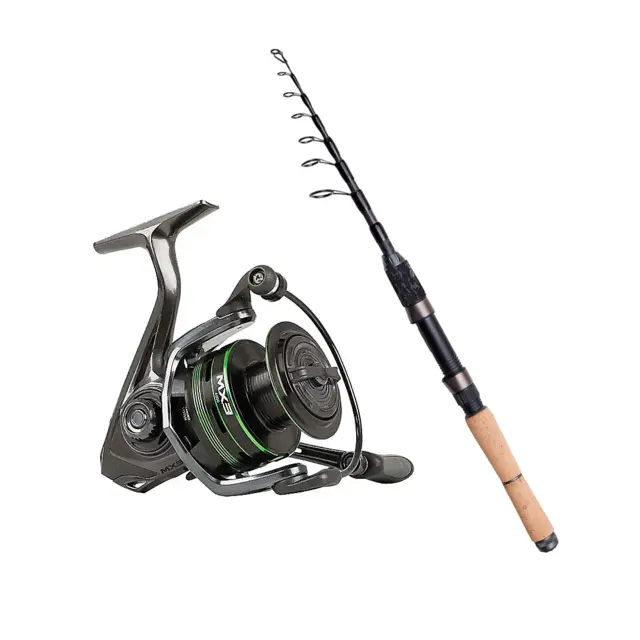 DAM Shadow Tele Minispin 8' 7-20g Fiskeset med Mitchell MX3 Spin 3000 FD 