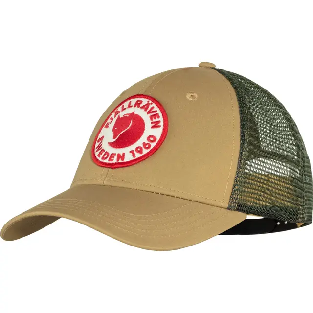 Fjällräven 1960 Logo Långtradarkeps L/XL Buckwheat Brown komfortabel trucker caps 