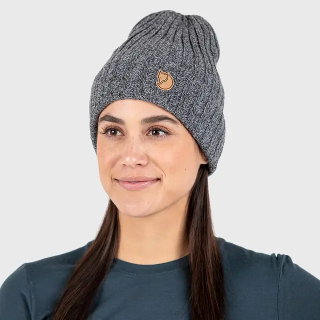 Fjällräven Byron Hat Dark Navy Dobbletstrikket lue i ull 