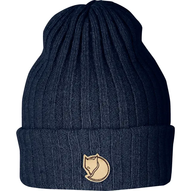 Fjällräven Byron Hat Dark Navy Dobbletstrikket lue i ull 