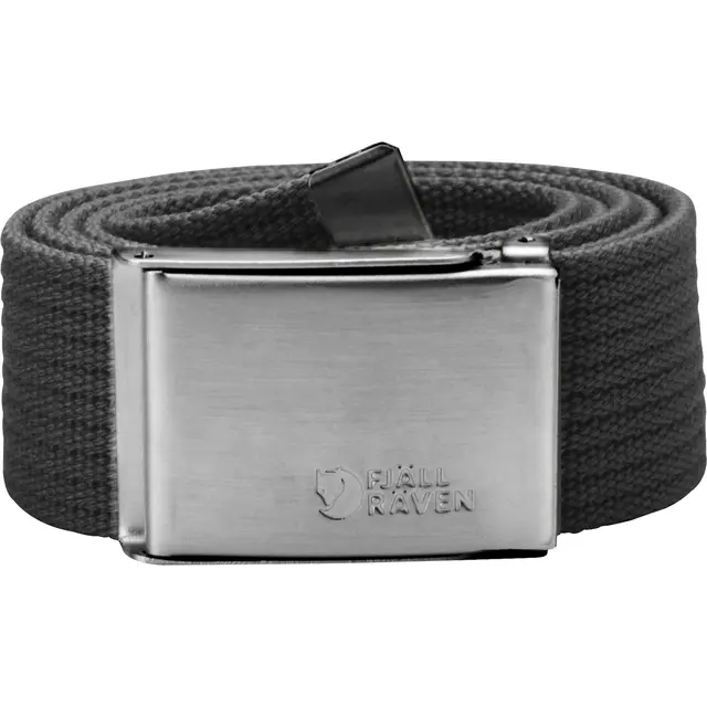 Fjällräven Canvas Belt Dark Grey Belte i lerretstoff med metallspenne 