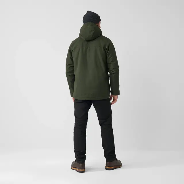 Fjällräven Greenland Winter Jacket M L Vinterjakke til herre i Green/Dark Grey 