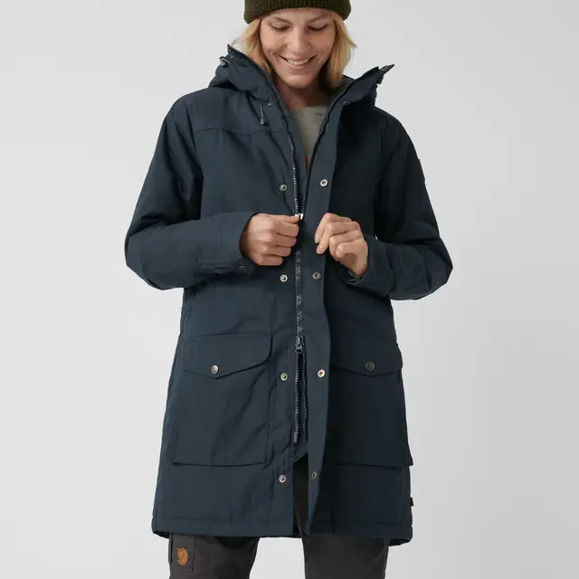 Fjällräven Greenland Winter Parka W L Vinterparkas til dame i Navy 