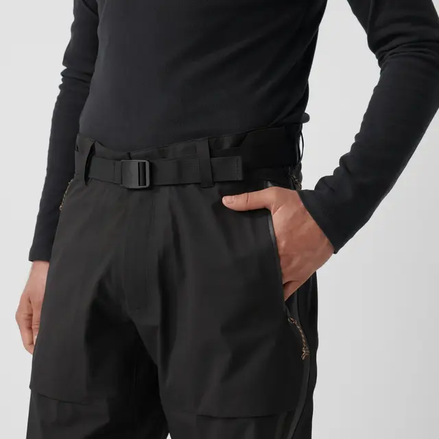 Fjällräven Keb Eco-Shell Trousers M L Trelags skallbukse til herre i Black 