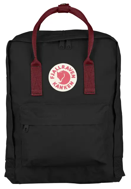 Fjällräven Kånken Black-Ox Red Klassisk slitesterk ryggsekk 