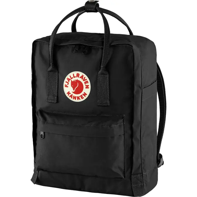 Fjällräven Kånken Black Klassisk slitesterk ryggsekk 