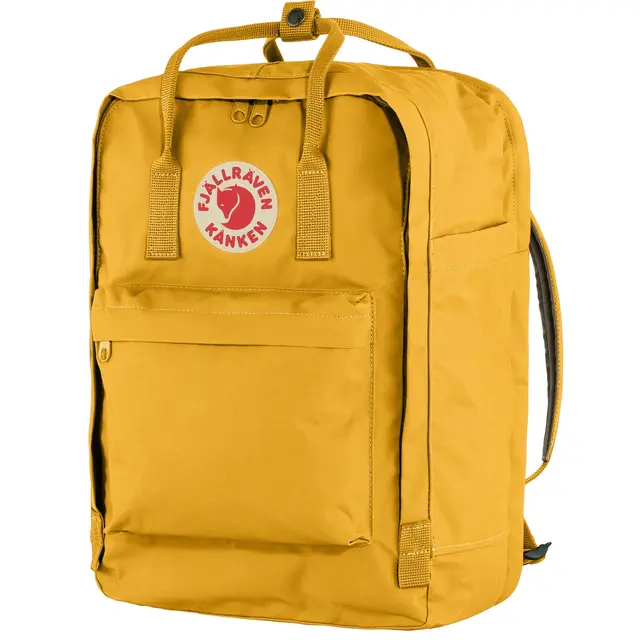 Fjällräven Kånken Laptop 17" Ochre Slitesterk ryggsekk med rom til laptop 