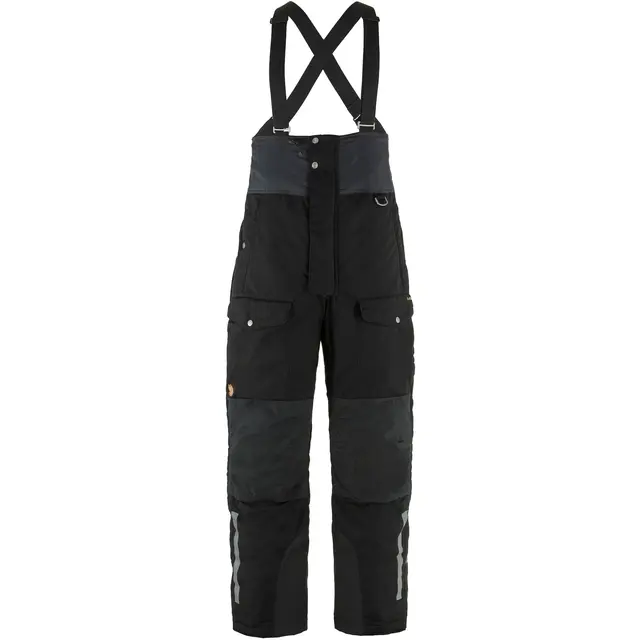 Fjällräven Polar Bib Trousers M L Vatterte bukser til herre i Black 