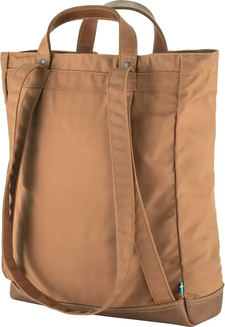 Fjällräven Totepack No. 2 Khaki Dust Praktisk slitesterk veske med skinnbunn 