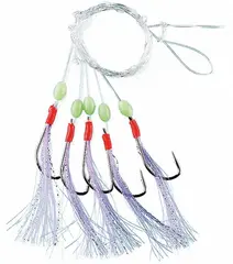 Fladen Fjäderhäkla m/fluo. pärla #3/0 Vit