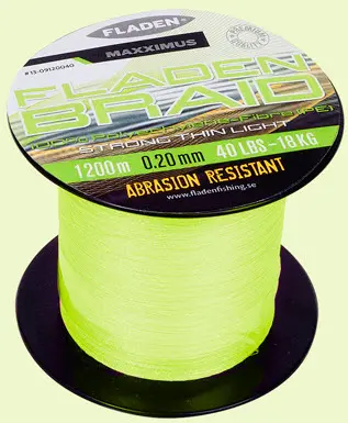 Maxximus Yellow PE Braid 1200m 0,20mm En Extremt stark Lina! 