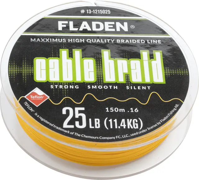 Maxximus Cable Braid Yellow 150m 0,10 mm En extremt mjuk och stark lina! 