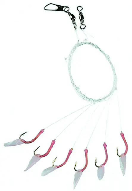 Fladen Pink Sabiki häkla #8 m/6 krokar Rosa 