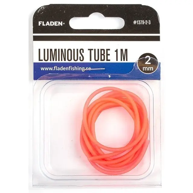 Fladen Luminous tube 1m Red 8mm 8mm Gummislang i självlysande färger 