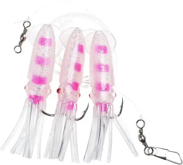 Fladen Winged Octopus Vit/Rosa #8/0 3 krokar 