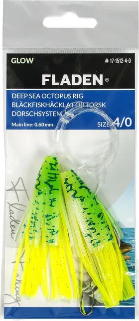 Fladen Glowing Squids Green #8/0 0,80mm 