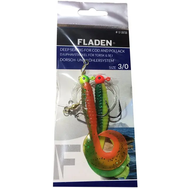 Fladen Curly Rig 3/0 Green & Orange 