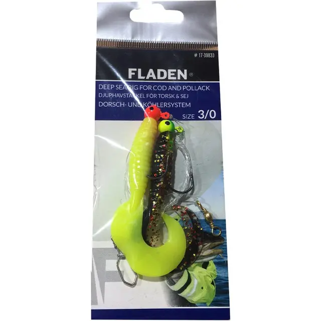 Fladen Curly Rig 3/0 Yellow & Black 