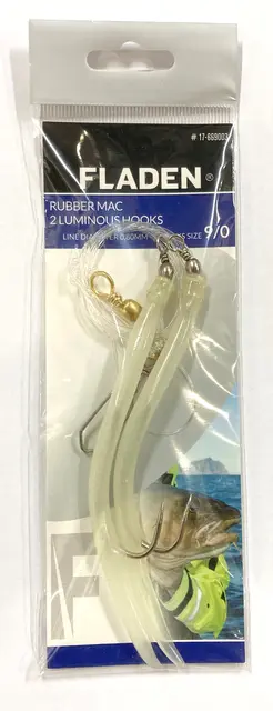 Fladen Gummi Mac Luminous #6/0 2 krokar 