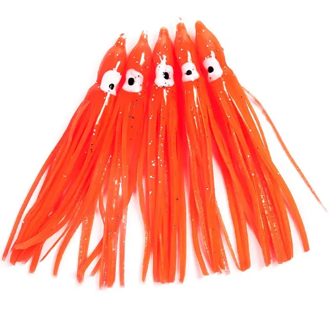 Fladen Octopus Red 6cm 5-pack röd UV Bläckfisk 