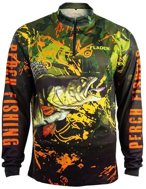 Fladen Pixel Pullover Perch S Långärmad tröja med halv dragkedja 