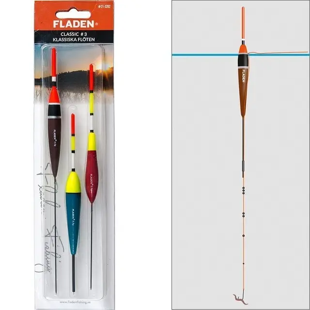 Fladen Float Classic 3pk Paket med 3 flöten 